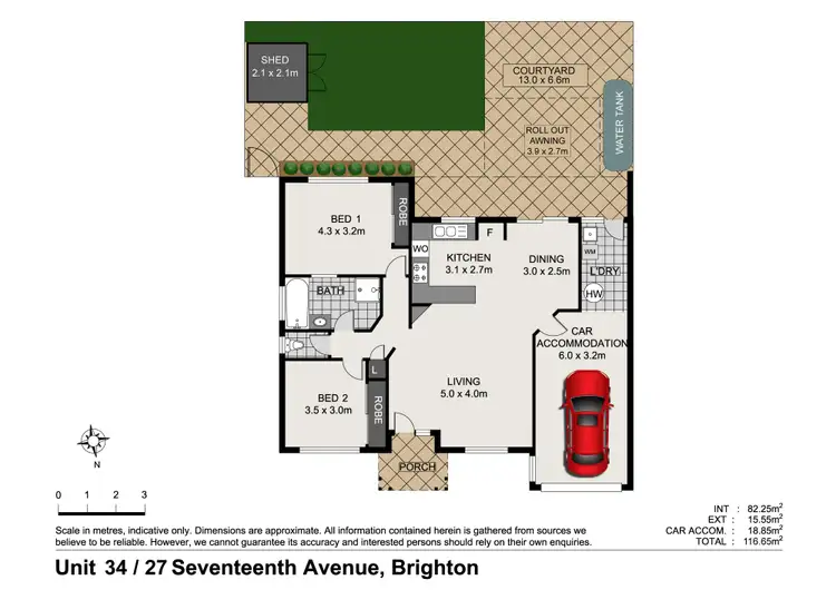 Floorplan of Homely villa listing, Unit 34/27 Seventeenth Ave, Brighton QLD 4017