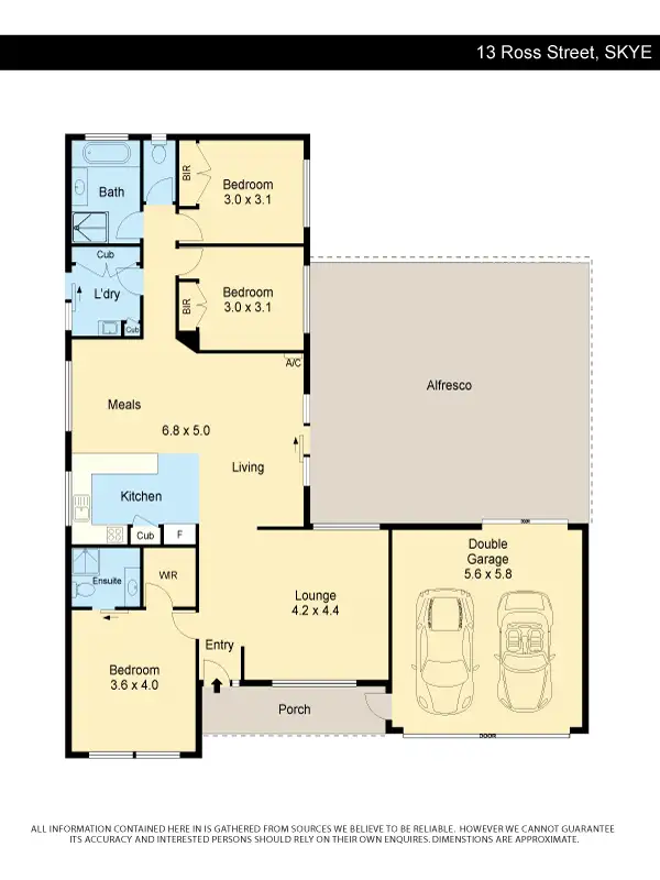 Floorplan of Homely house listing, 13 Ross Crescent, Skye VIC 3977
