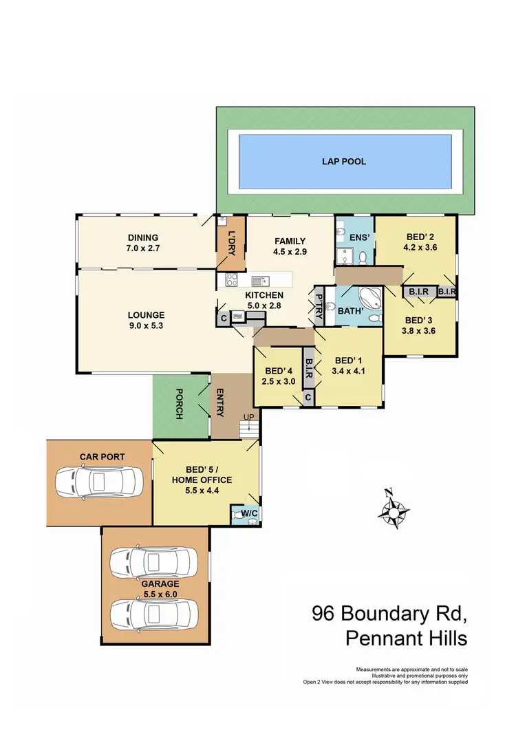 Floorplan of Homely house listing, 96 Boundary Road, Pennant Hills NSW 2120