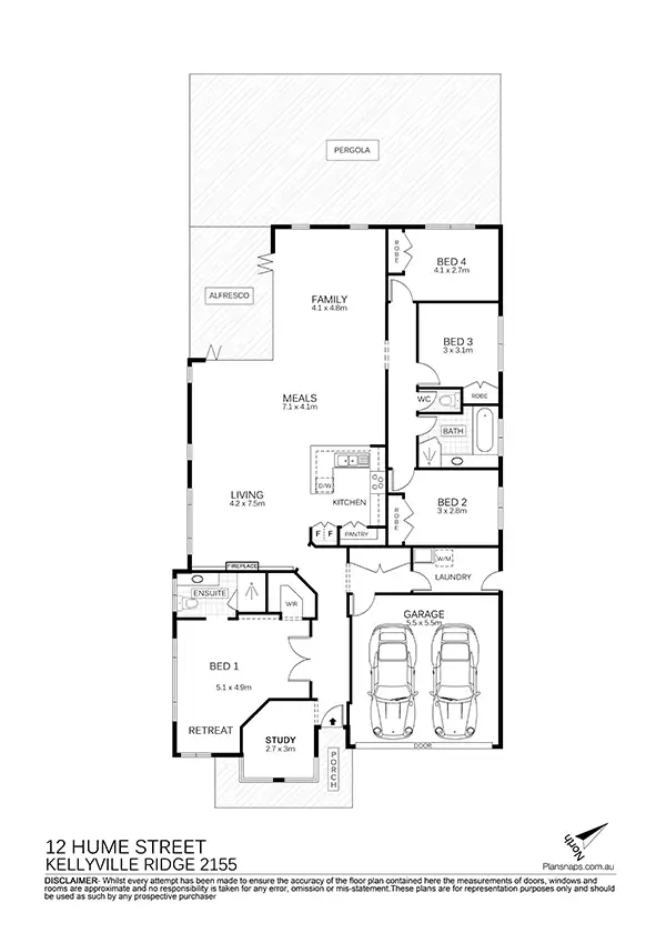 Floorplan of Homely house listing, 12 Hume Street, Kellyville Ridge NSW 2155