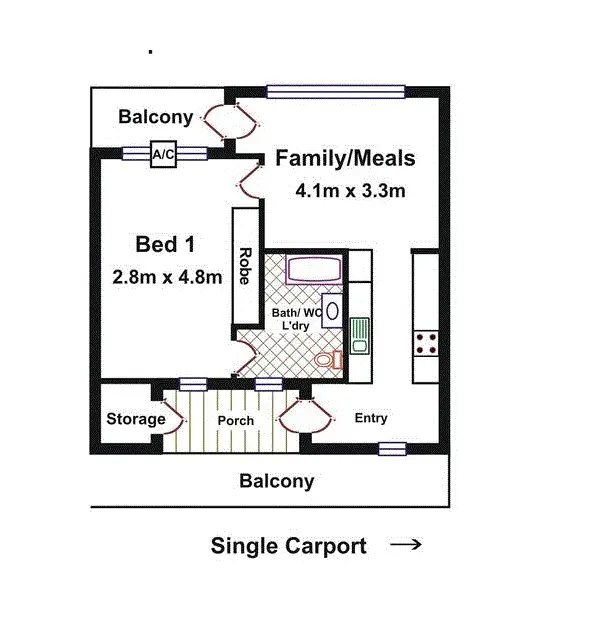 Floorplan of Homely unit listing, 4/49 Tennyson Street, Kurralta Park SA 5037