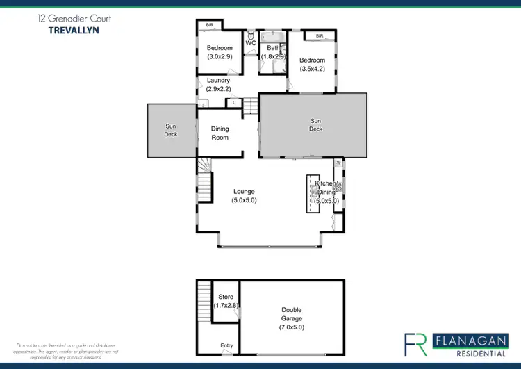 Floorplan of Homely house listing, 12 Grenadier Court, Trevallyn TAS 7250