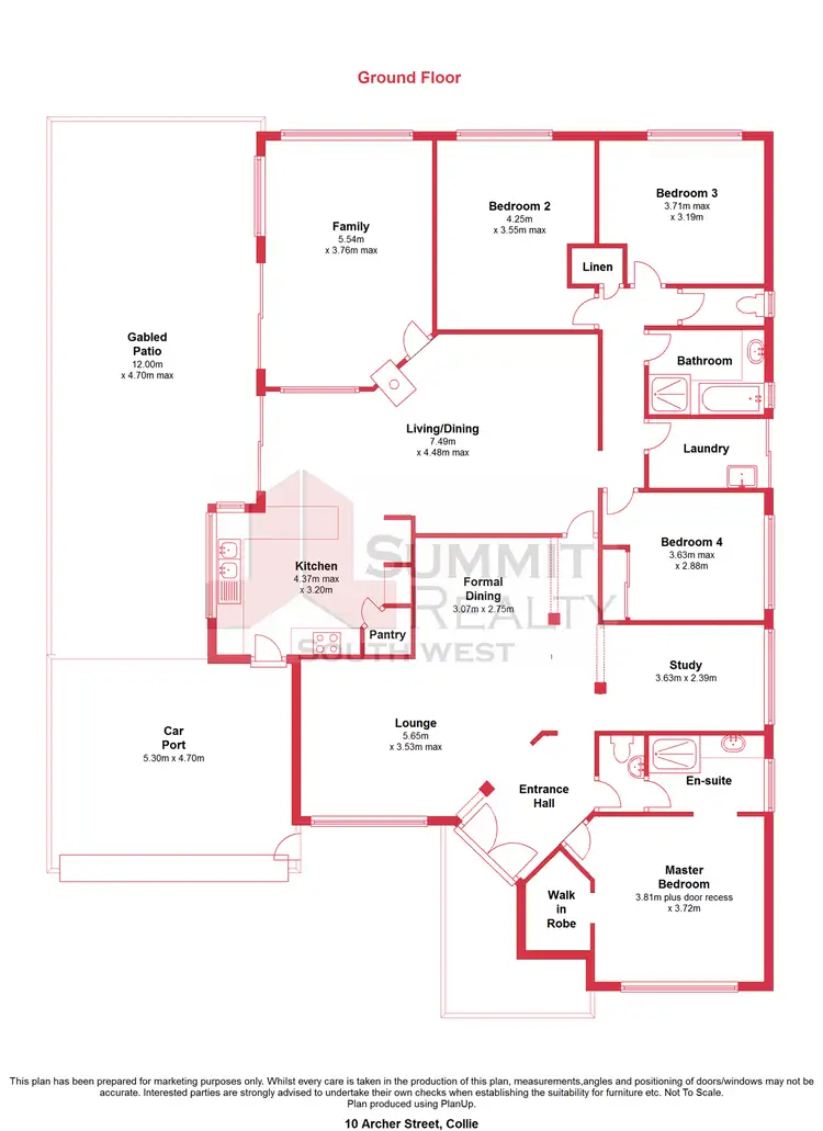 Floorplan of Homely house listing, 10 Archer Street, Collie WA 6225