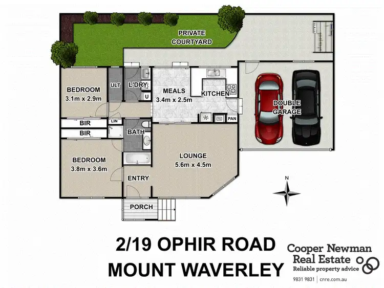 Floorplan of Homely unit listing, 2/19 Ophir Road, Mount Waverley VIC 3149