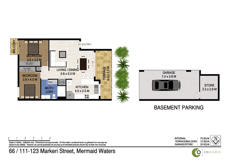 Floorplan of Homely unit listing, 66/111 Markeri Street, Mermaid Waters QLD 4218