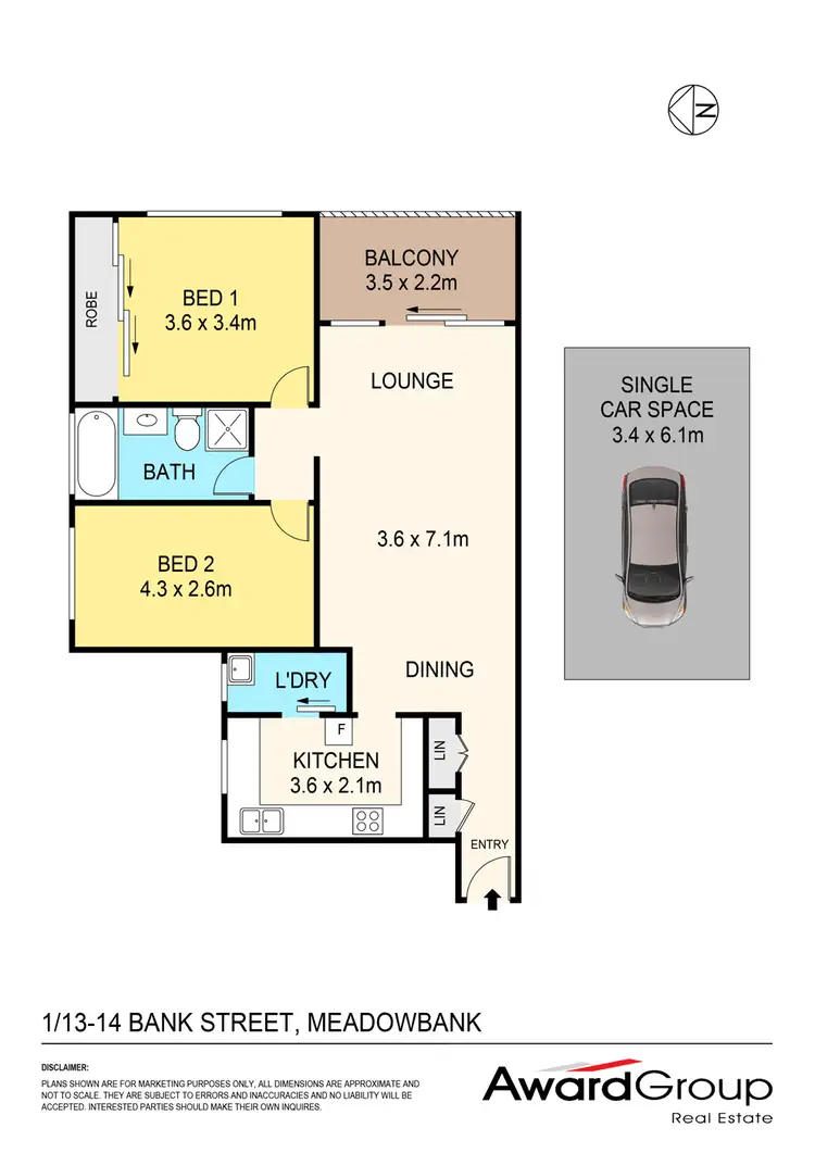 Floorplan of Homely unit listing, 1/13-14 Bank Street, Meadowbank NSW 2114
