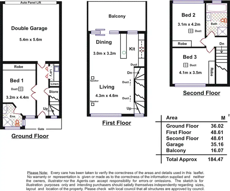 Floorplan of Homely townhouse listing, 102 Sturt Street, Adelaide SA 5000