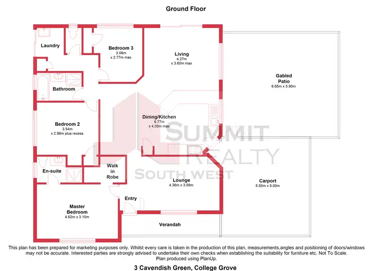 Floorplan of Homely house listing, 3 Cavendish Green, College Grove WA 6230