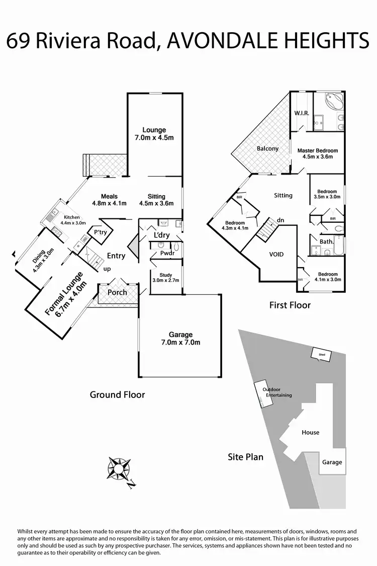 Floorplan of Homely house listing, 69 Riviera Road, Avondale Heights VIC 3034