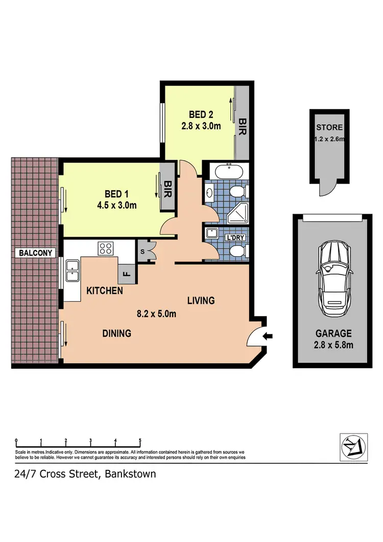 Floorplan of Homely unit listing, 24/7 Cross Street, Bankstown NSW 2200