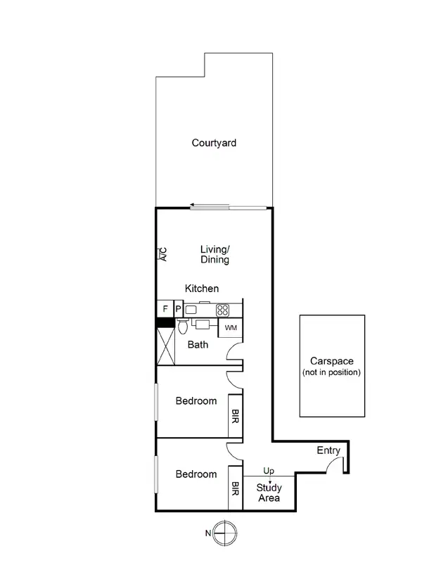 Floorplan of Homely apartment listing, G01/160 Hotham Street, St Kilda East VIC 3183
