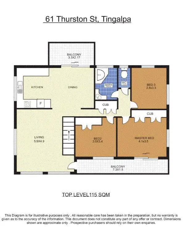 Floorplan of Homely house listing, 61 Thurston Street, Tingalpa QLD 4173