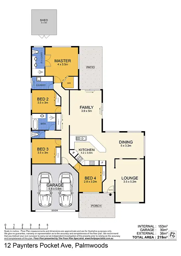 Floorplan of Homely house listing, 12 Paynters Pocket Avenue, Palmwoods QLD 4555