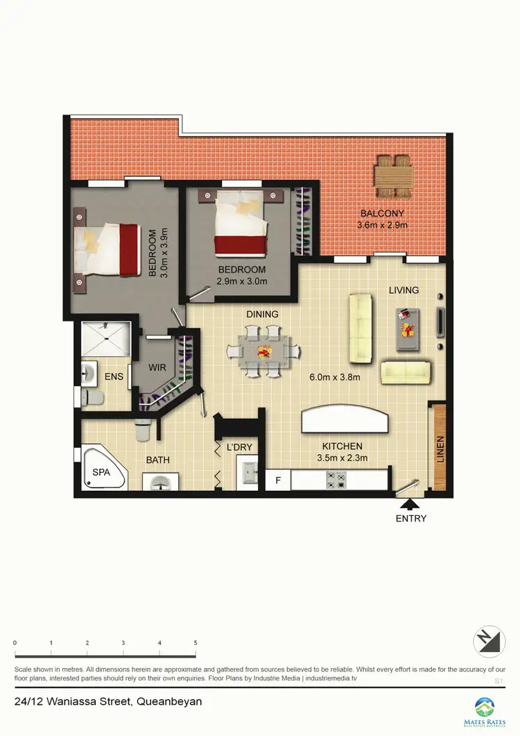 Floorplan of Homely unit listing, 24/12 Wanniassa Street, Queanbeyan NSW 2620
