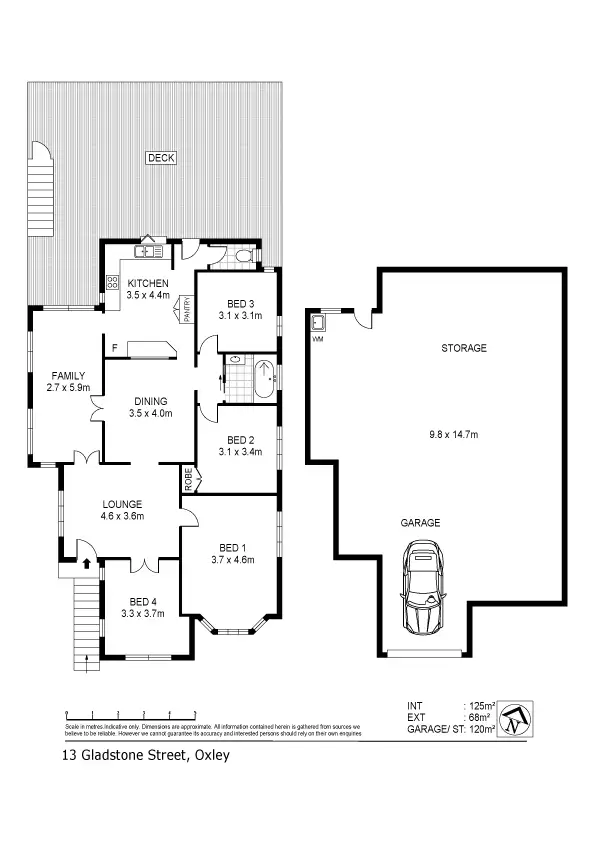 Floorplan of Homely house listing, 11 GLADSTONE Street, Oxley QLD 4075