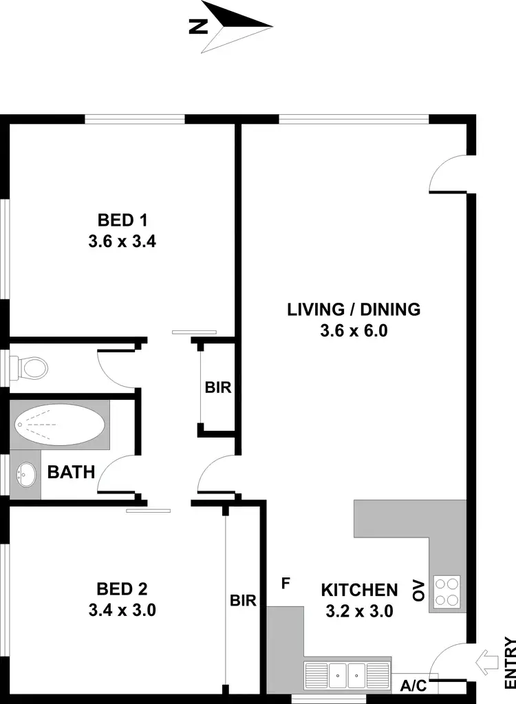 Floorplan of Homely unit listing, 1B/92 Alexander Drive, Dianella WA 6059