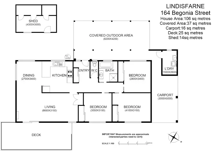 Floorplan of Homely house listing, 164 Begonia St, Lindisfarne TAS 7015