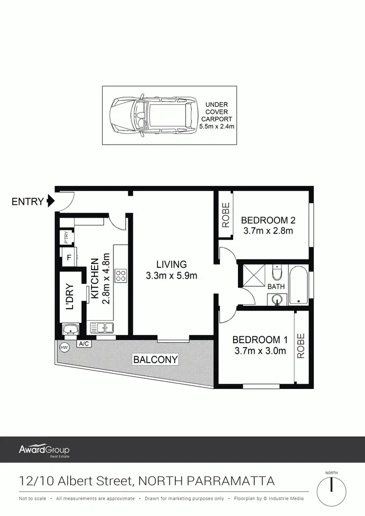 Floorplan of Homely unit listing, 12/10-12 Albert Street, North Parramatta NSW 2151