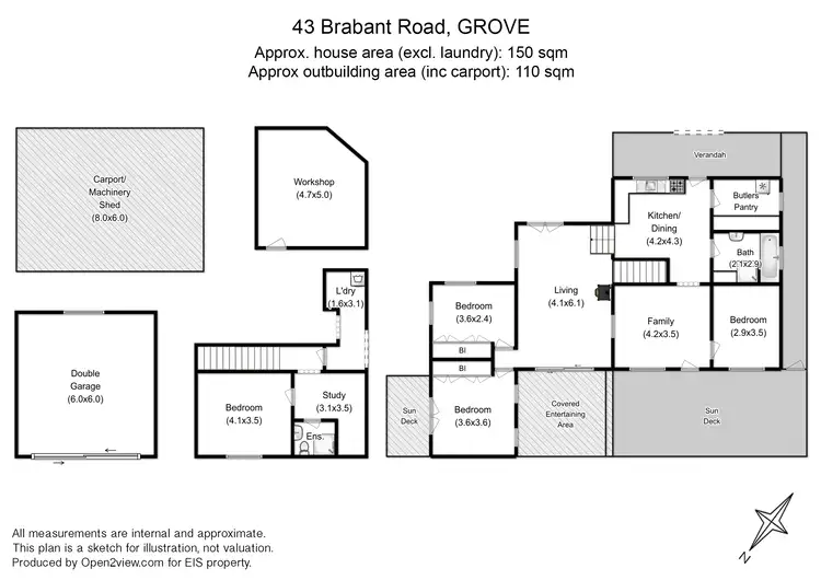 Floorplan of Homely house listing, 43 Brabant Rd, Grove TAS 7109