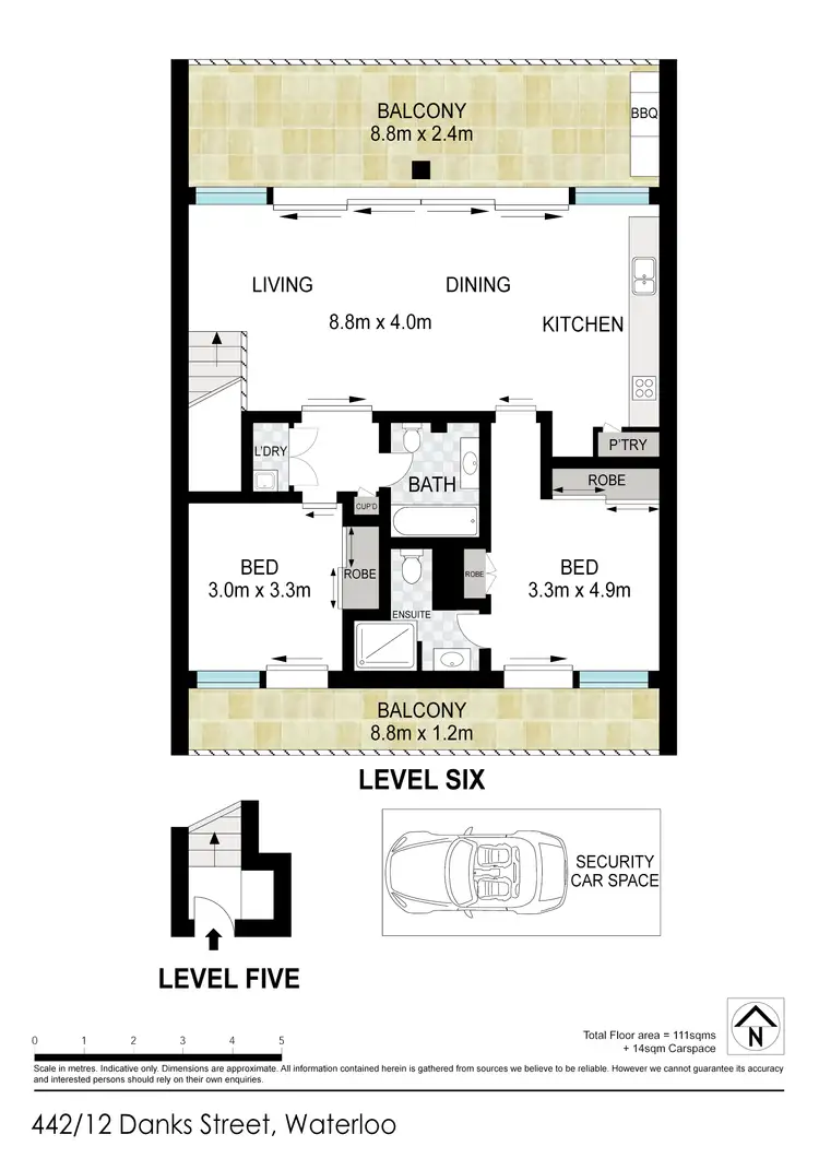 Floorplan of Homely unit listing, 442/12 Danks Street, Waterloo NSW 2017