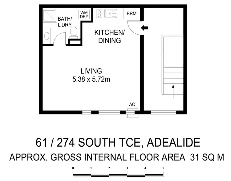 Floorplan of Homely apartment listing, 61/274 South Terrace, Adelaide SA 5000