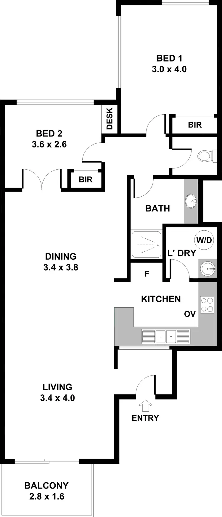 Floorplan of Homely unit listing, 12A/5 Smith Street, Perth WA 6000