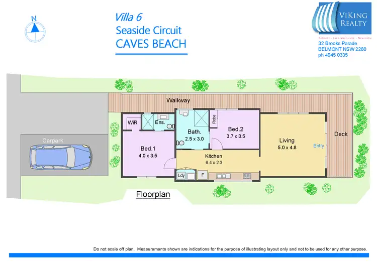 Floorplan of Homely villa listing, 6 Beachside Drive, Caves Beach NSW 2281
