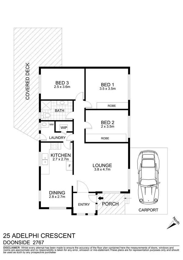 Floorplan of Homely house listing, 25 Adelphi Crescent, Doonside NSW 2767