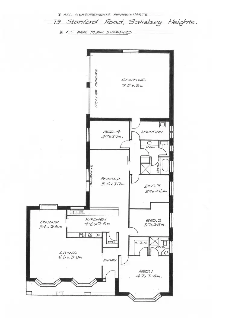 Floorplan of Homely house listing, 79 Stanford Road, Salisbury Heights SA 5109