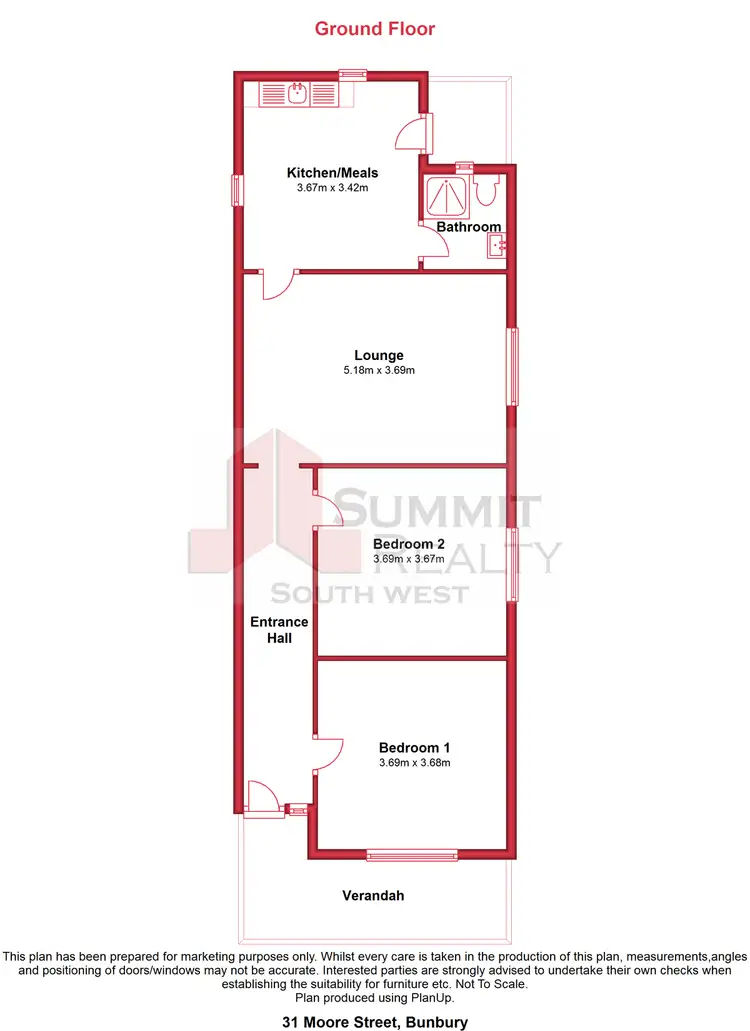 Floorplan of Homely house listing, 31 Moore Street, Bunbury WA 6230