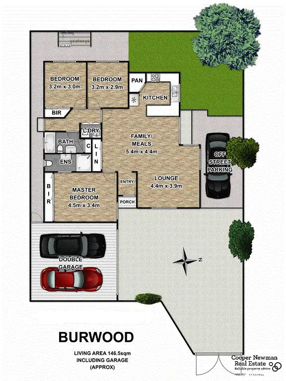 Floorplan of Homely unit listing, 2/95 Station Street, Burwood VIC 3125