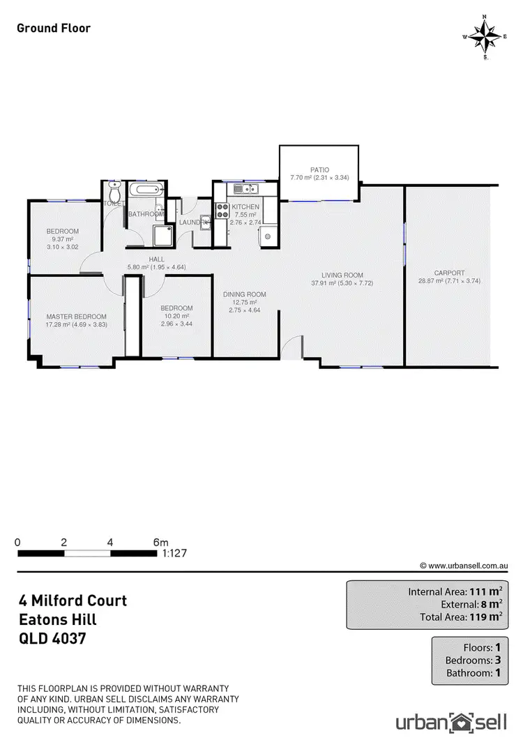 Floorplan of Homely house listing, 4 Milford Ct, Eatons Hill QLD 4037
