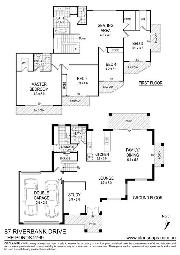 Floorplan of Homely house listing, 87 Riverbank Dr St, The Ponds NSW 2769