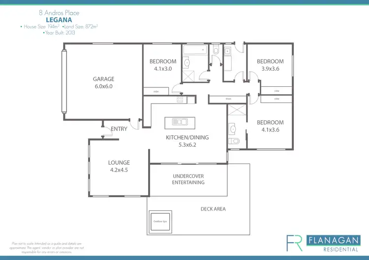 Floorplan of Homely house listing, 8 Andros Pl, Legana TAS 7277