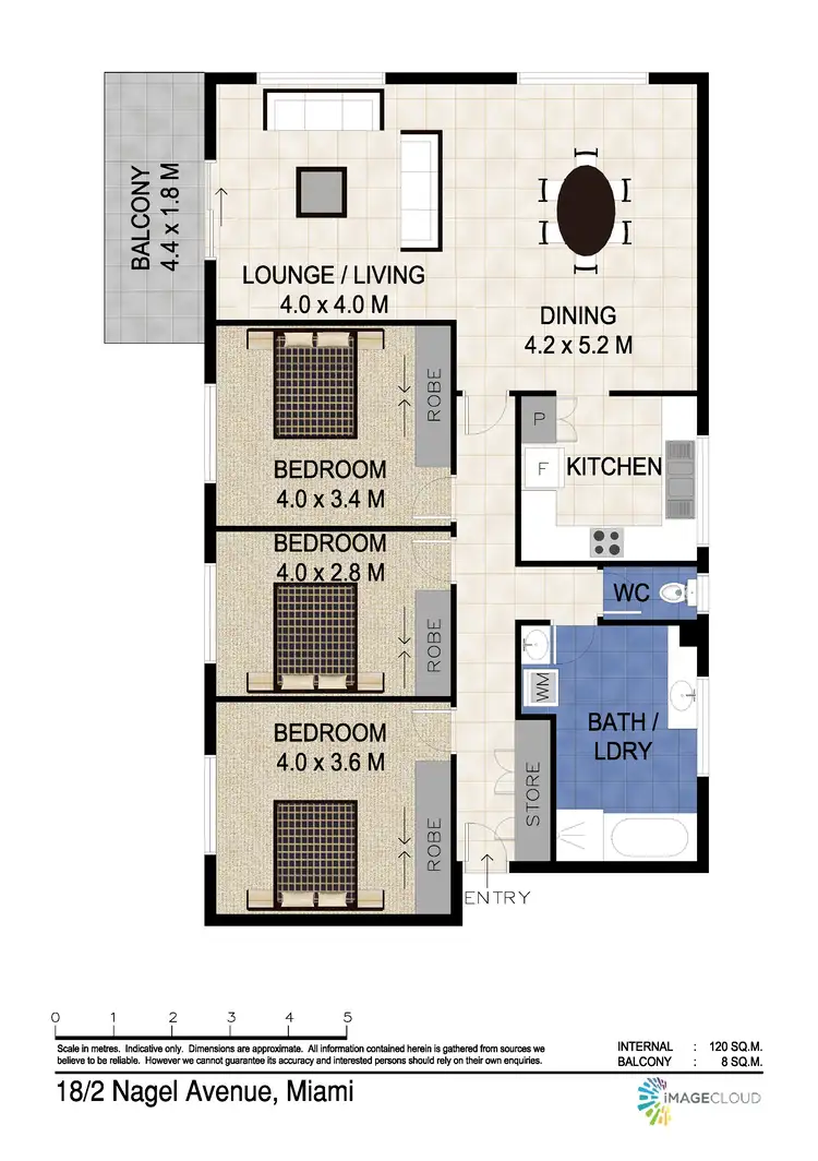 Floorplan of Homely unit listing, 18/2 Nagel Avenue, Miami QLD 4220