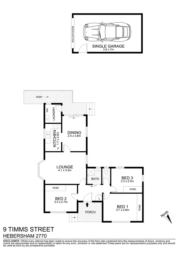 Floorplan of Homely house listing, 9 Timms Street, Hebersham NSW 2770