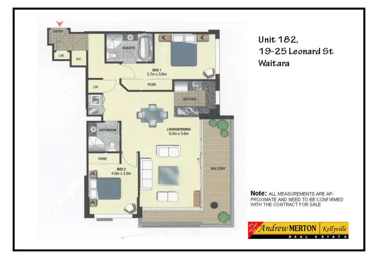 Floorplan of Homely unit listing, 182/19-25 Leonard St St, Waitara NSW 2077