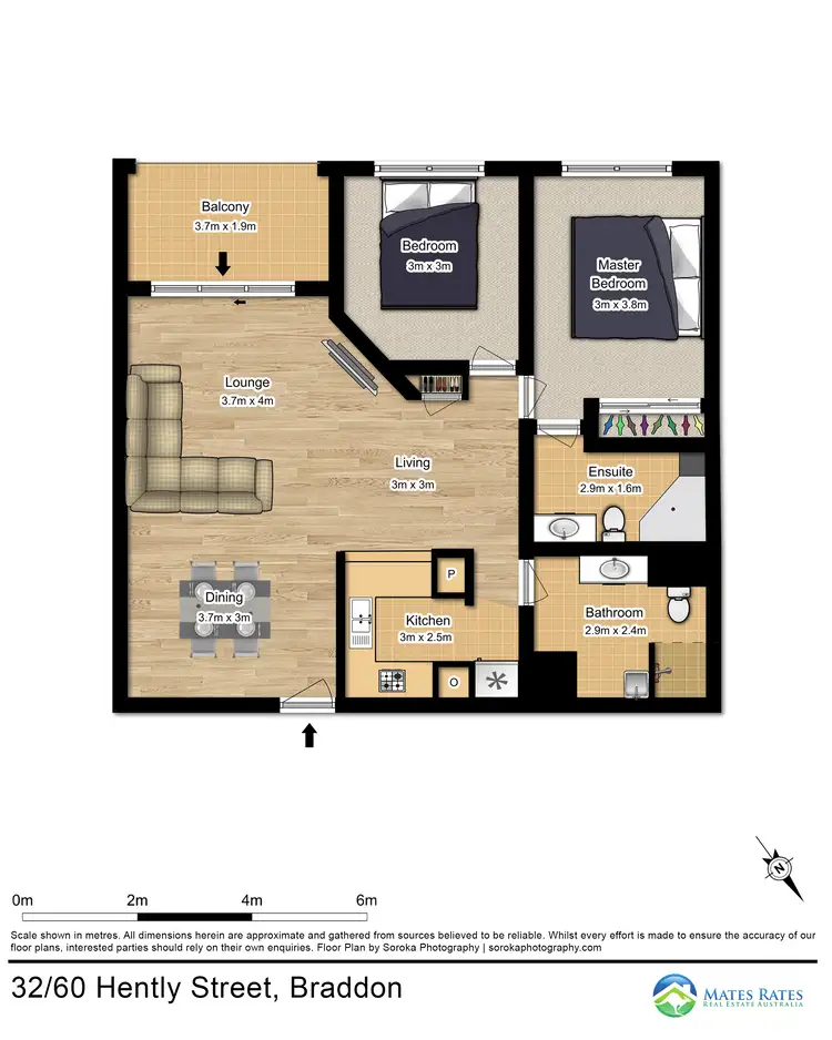 Floorplan of Homely unit listing, 32/60 Henty Street, Braddon ACT 2612