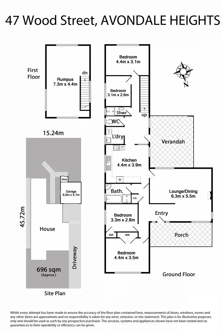 Floorplan of Homely house listing, 47 Wood Street, Avondale Heights VIC 3034