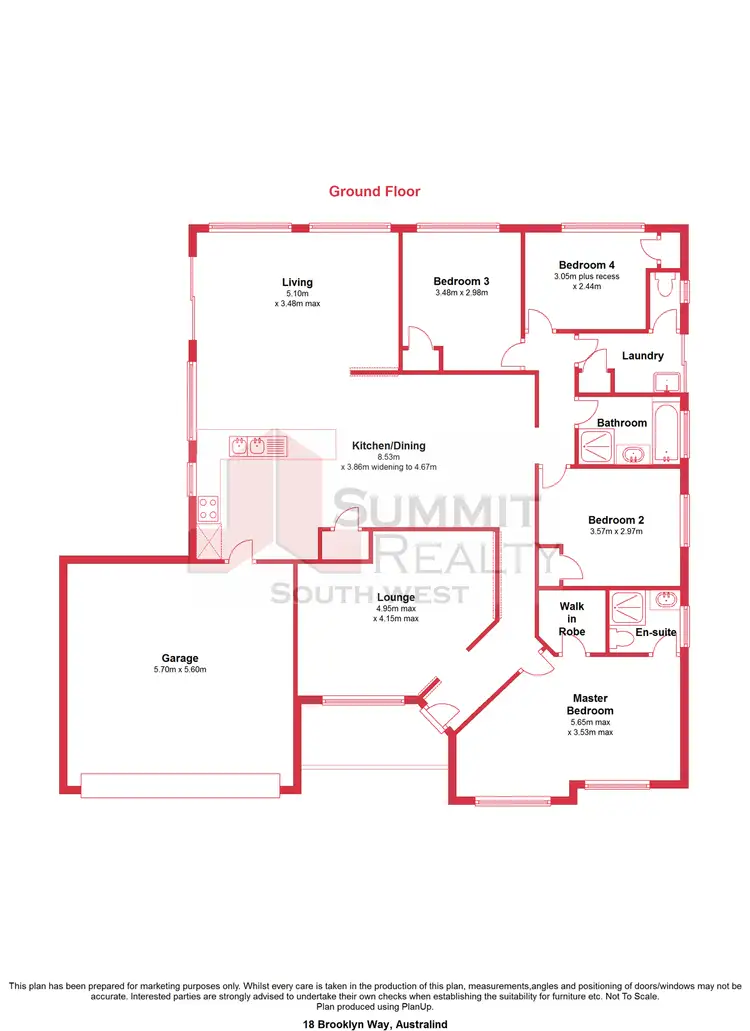 Floorplan of Homely house listing, 18 Brooklyn Way, Australind WA 6233