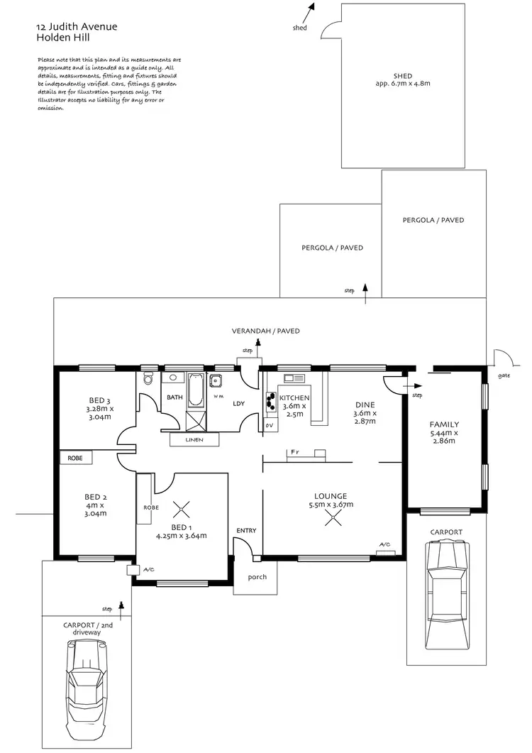 Floorplan of Homely house listing, 12 Judith Avenue, Holden Hill SA 5088