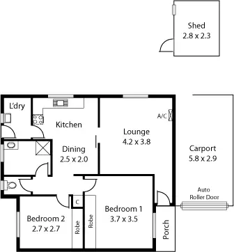 Floorplan of Homely unit listing, 6/51 Beafield Road, Para Hills West SA 5096
