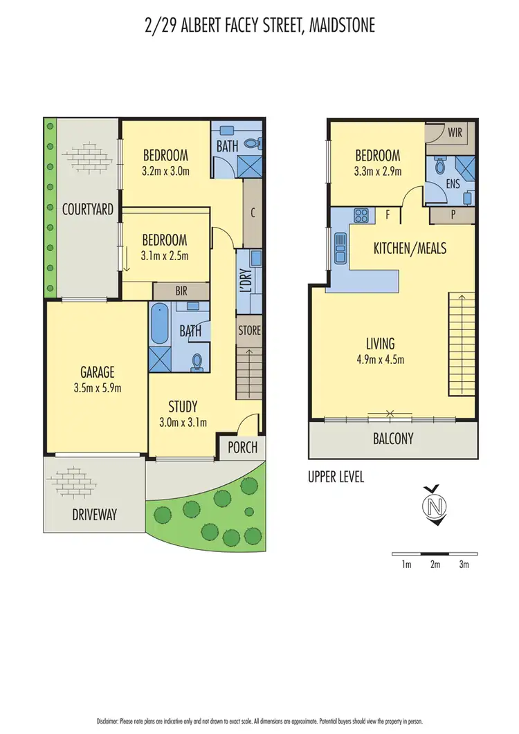 Floorplan of Homely townhouse listing, 2/29 Albert Facey Street, Maidstone VIC 3012