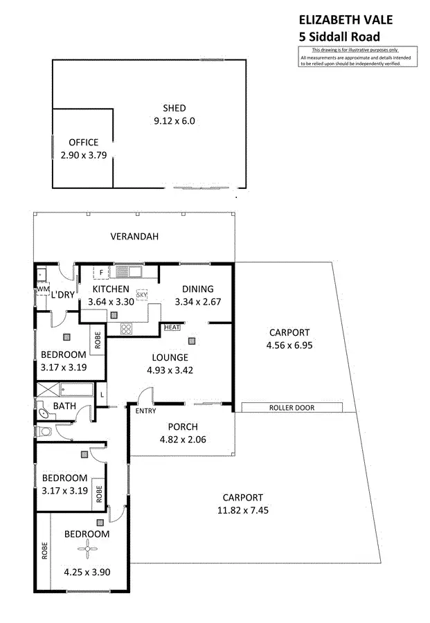 Floorplan of Homely house listing, 5 Siddall Road, Elizabeth Vale SA 5112