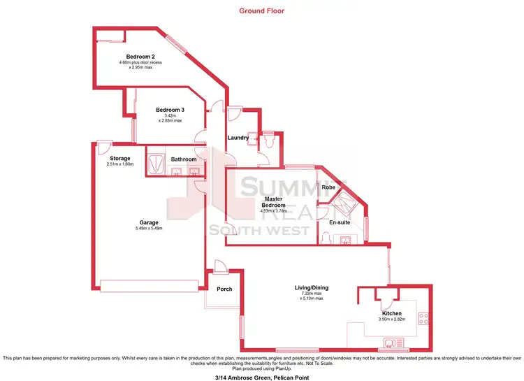 Floorplan of Homely unit listing, PL3/14 Ambrose Green, Pelican Point WA 6230