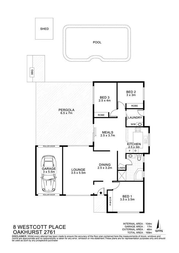 Floorplan of Homely house listing, 8 Westcott Place, Oakhurst NSW 2761