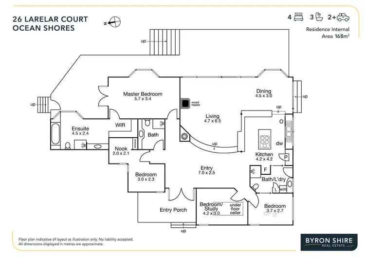 Floorplan of Homely house listing, 26 Larelar Court, Ocean Shores NSW 2483