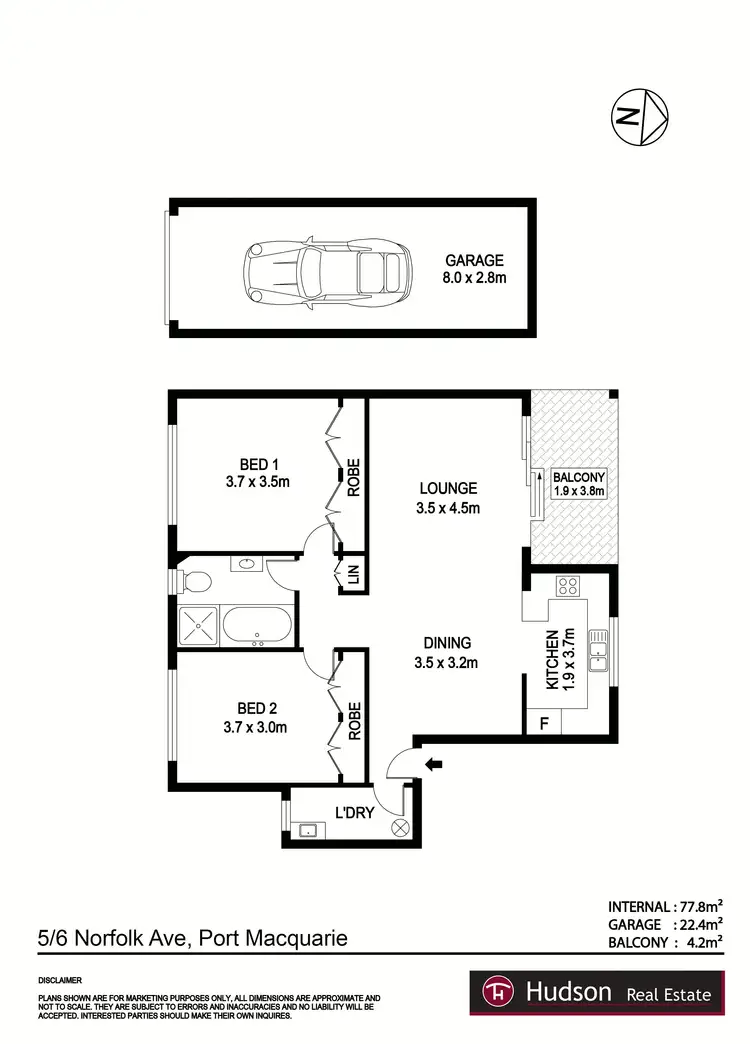 Floorplan of Homely unit listing, 5/6 Norfolk Avenue, Port Macquarie NSW 2444