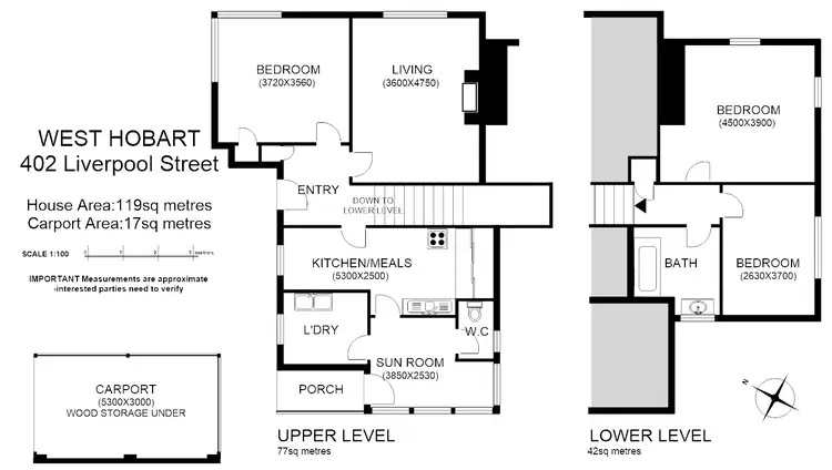 Floorplan of Homely house listing, 402 Liverpool St, West Hobart TAS 7000