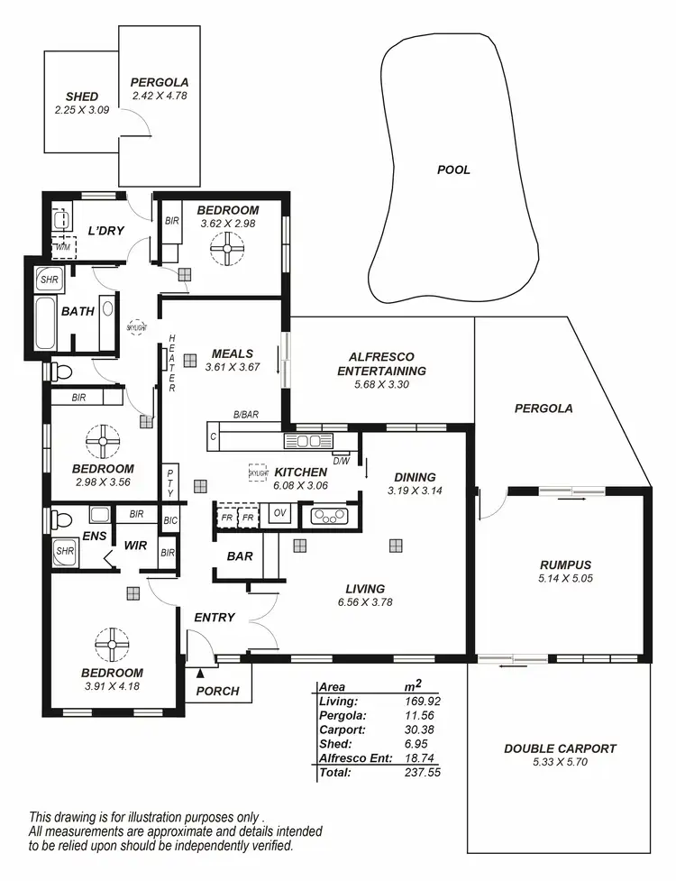 Floorplan of Homely house listing, 43 Capulet Crescent, Modbury SA 5092